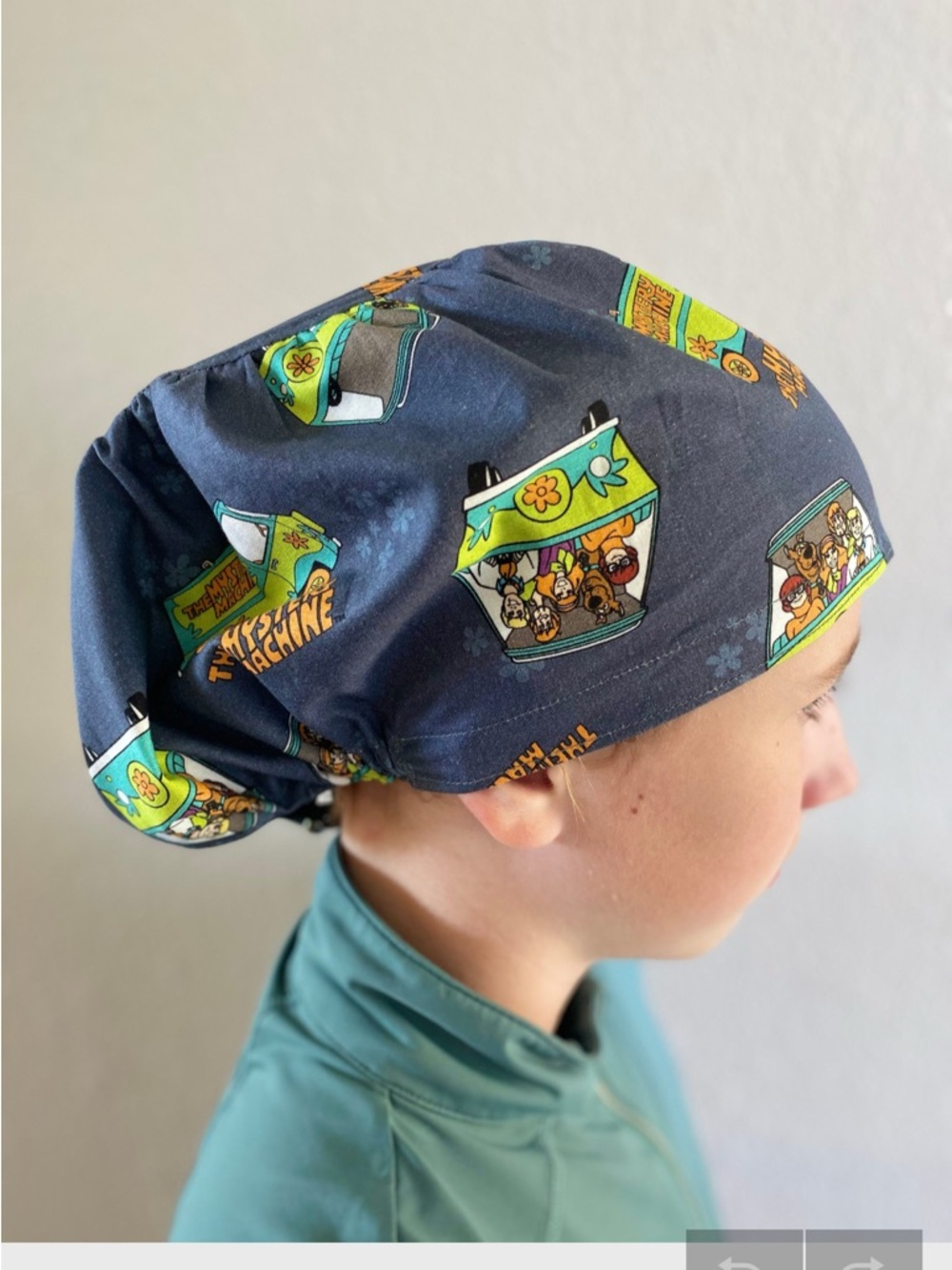 Set of 2 New Handmade Scooby Doo Euro Style Scrub Hats - Picture 3 of 3